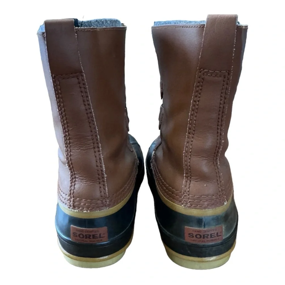 Sorel 1964 Pac Cayenne Leather Lace Waterproof Rubber Duck Boots Men’s Size 10